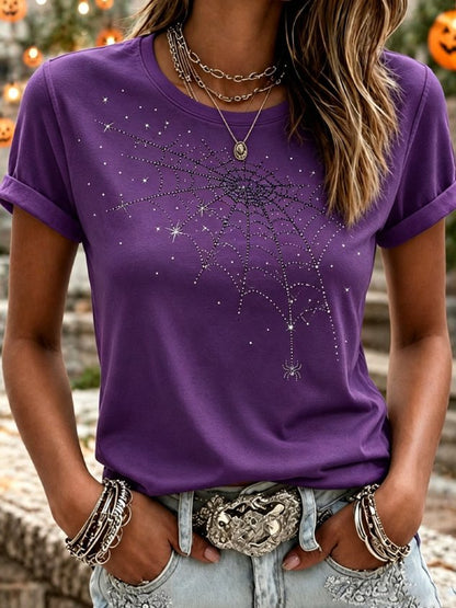 Vintage Halloween Crew Neck Short Sleeve T-shirt