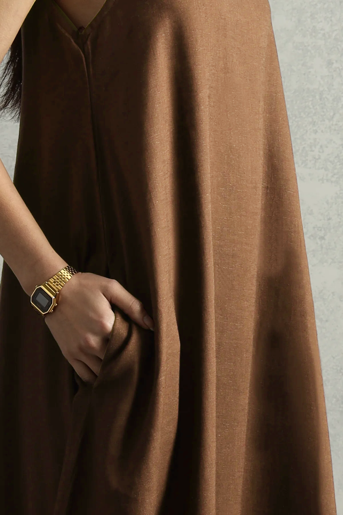 Arta Pocket Dress : Cocoa