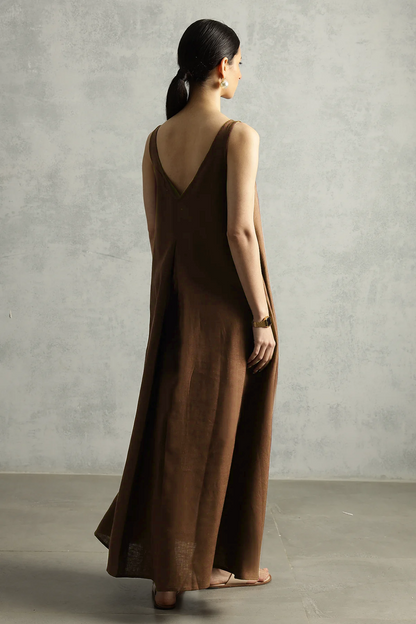 Arta Pocket Dress : Cocoa