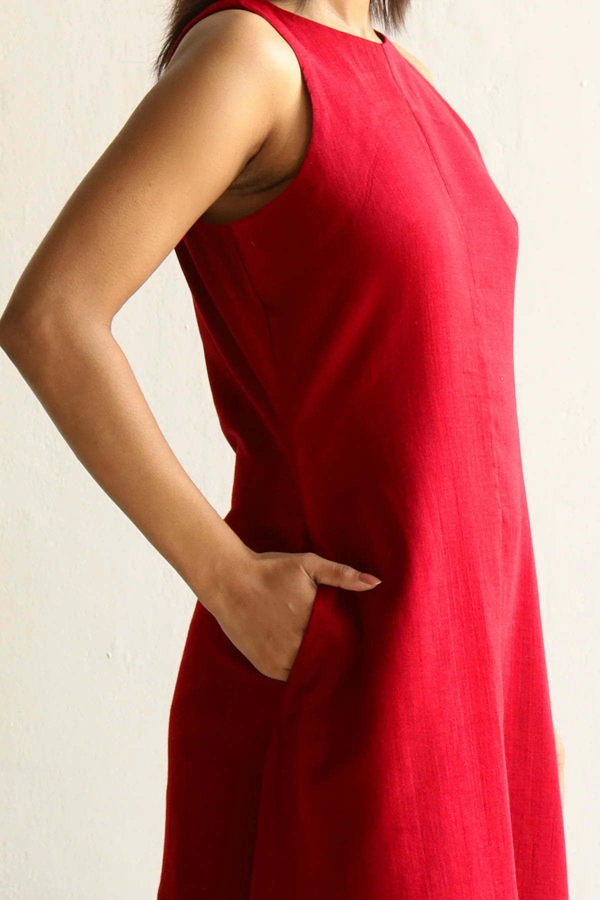 Anna Pocket Dress : Poppy Red