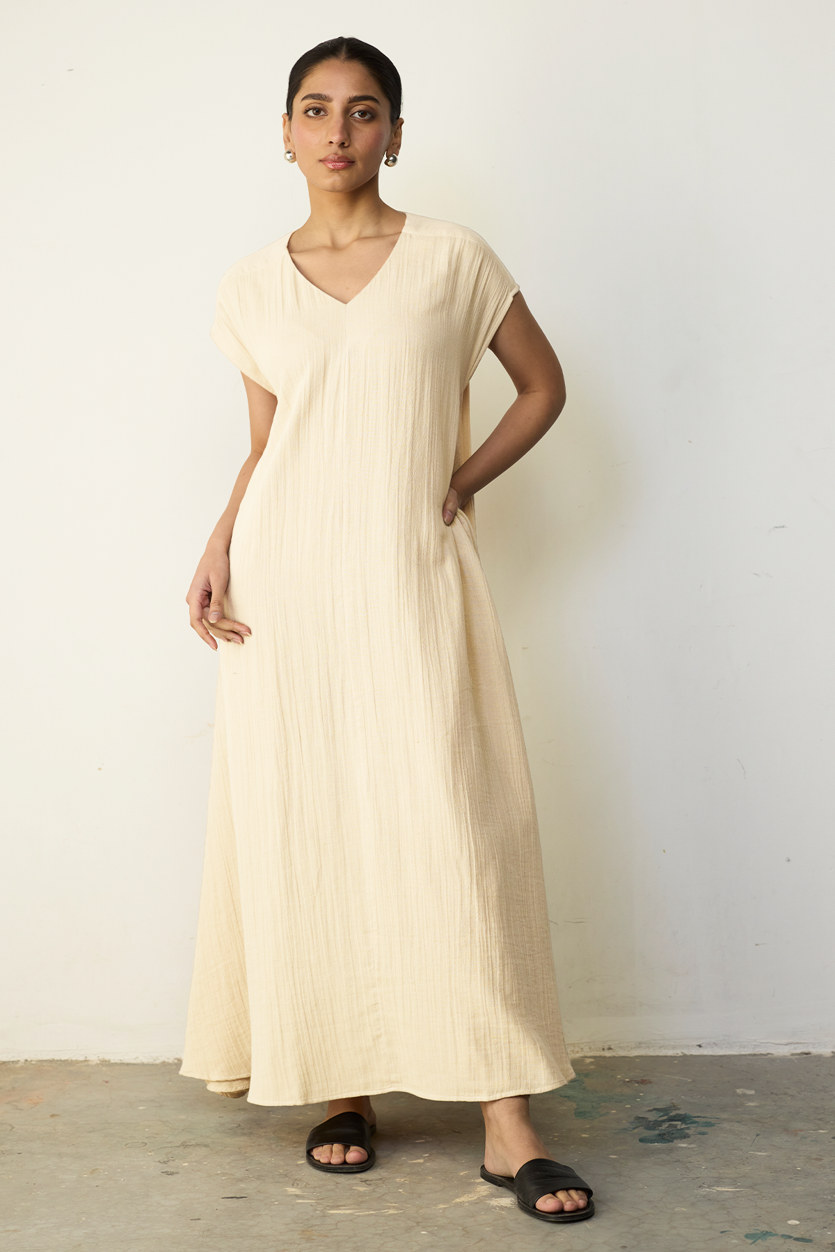 June Pocket Dress : Natural
