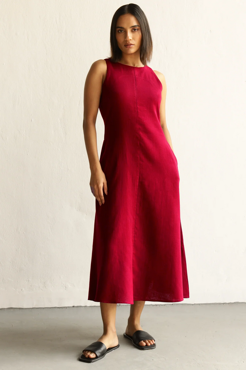 Anna Pocket Dress : Poppy Red