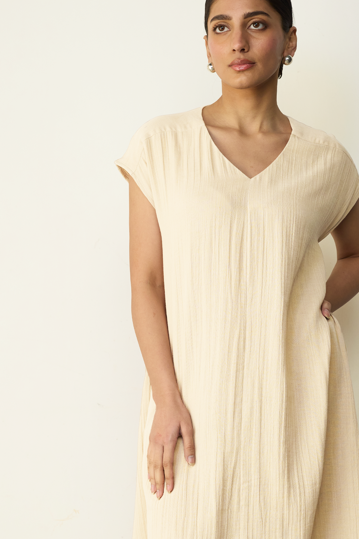 June Pocket Dress : Natural
