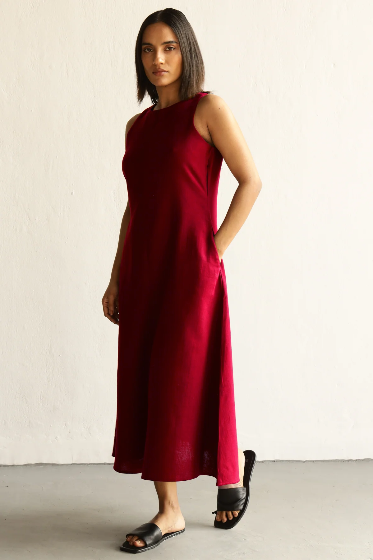 Anna Pocket Dress : Poppy Red
