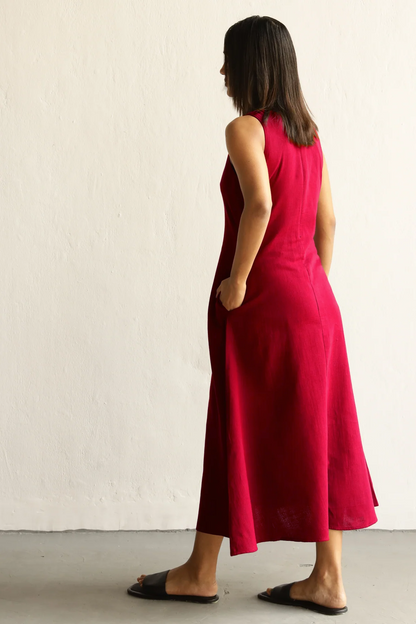Anna Pocket Dress : Poppy Red
