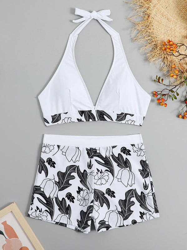 Womens Printed Bikini Top And High Waist Bottom Tankini SIZE S-XL
